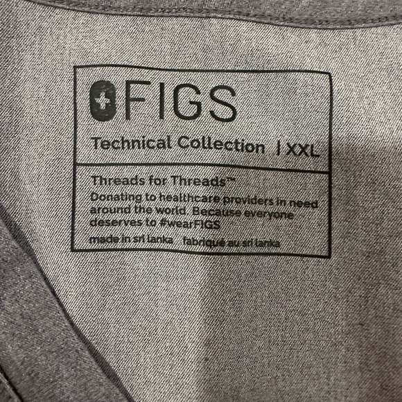 Figs Scrub Set Matching Top + Bottoms Graphite Size XXL - Picture 5 of 13